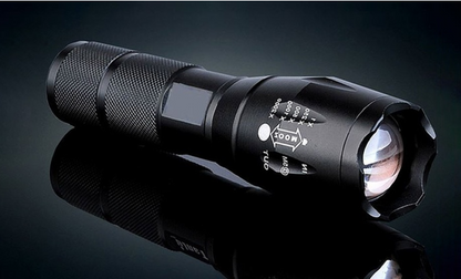 Portable Mini Flashlight LED ZOOM Torch Hunting Flashlight