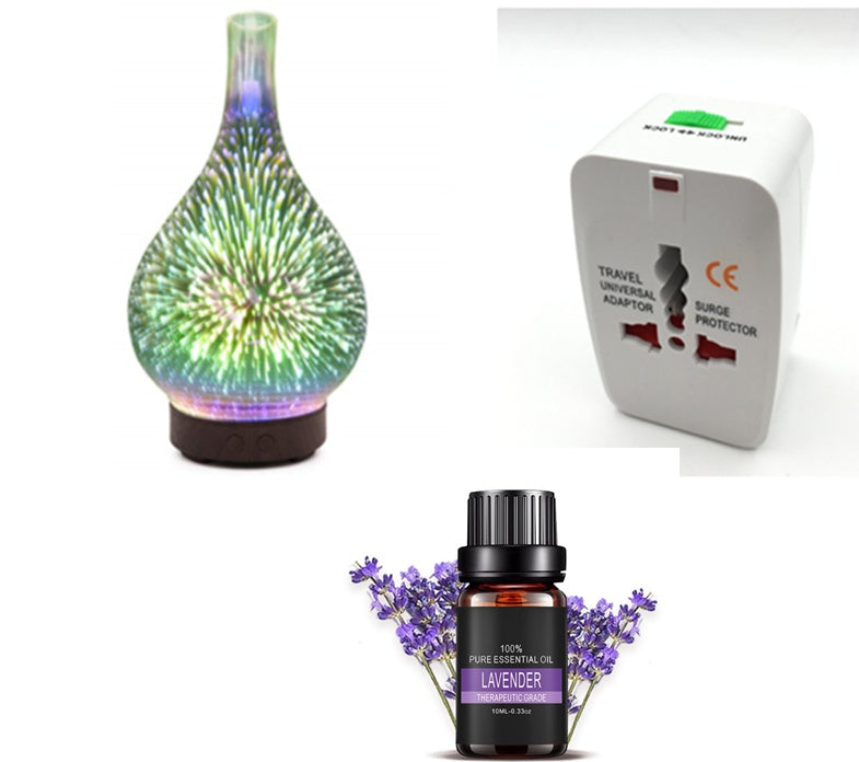 3D Firework Glass Vase Shape Aroma Diffuser 7 Color Led Night House DealSniper.net