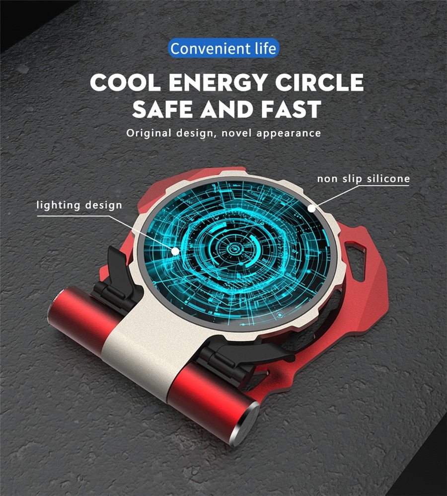 Iron Man Metal QI Wireless Charger Stand Desktop Mobile Phone Charger Electronics DealSniper.net