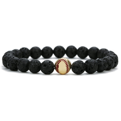 Men's baseball bracelet Jewelry dealsniper-net Gold Volcanic