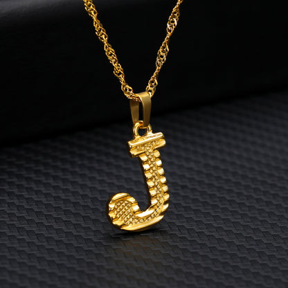 26 letters gold-plated pendant necklace Jewelry dealsniper-net J