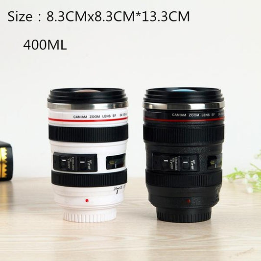 Stainless Steel Camera Lens Travel Mug