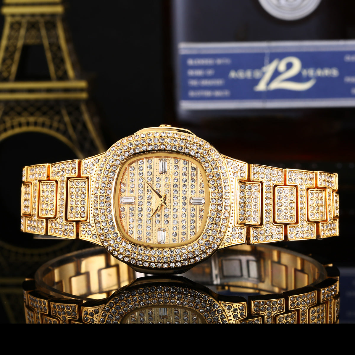 Fashion diamond watch Jewelry DealSniper.net Golden