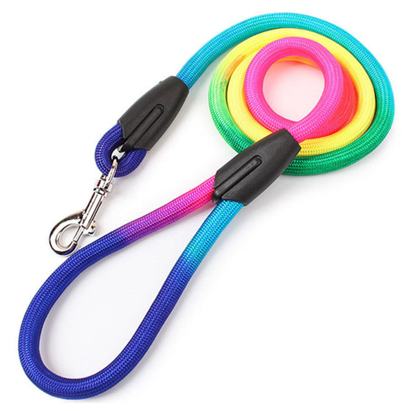 Colorful Nylon Round Hand Holding Dog Rope Pets Supplies Pets DealSniper.net Color L