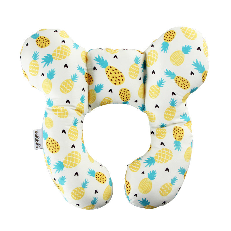 Infant Pillow Baby Bed U-Shaped Safety Seat Neck Guard Fixed Stereotyped Stroller Pillow Kids DealSniper.net Pineapple OPP