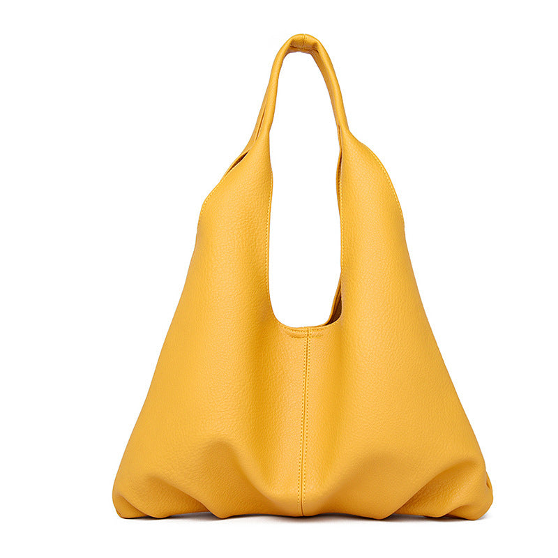 Ins Design Underarm Bags Fashion Solid Color Large Capacity Simple Shoulder Bag For Women Party Bags Women DealSniper.net Yellow