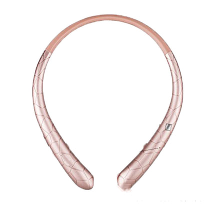 Sports Retractable Wire Handsfree Call Wireless Neckband Headset Gadgets dealsniper-net Rose gold
