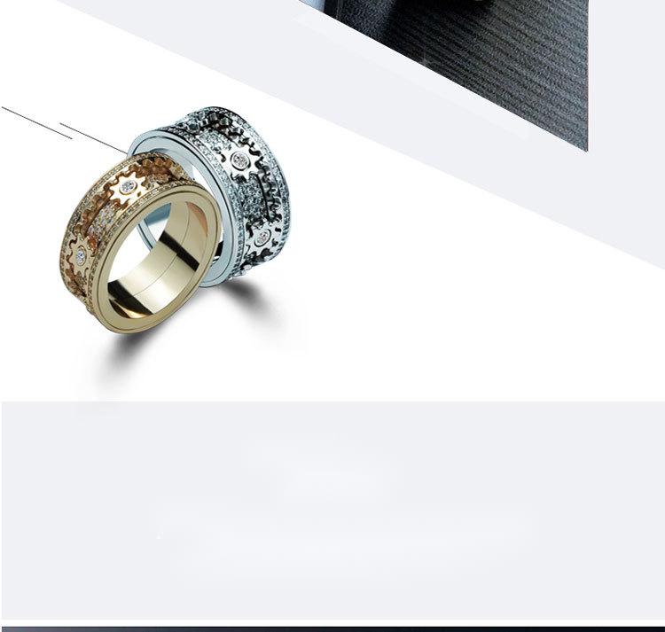 Inlaid stone inlaid with gypsophila diamond gear Jewelry Gym From House