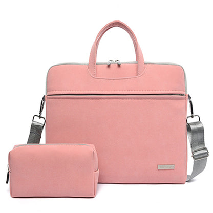 PU Leather Women Laptop Bag Notebook Carrying Case Electronics dealsniper-net Pink 13.3inch