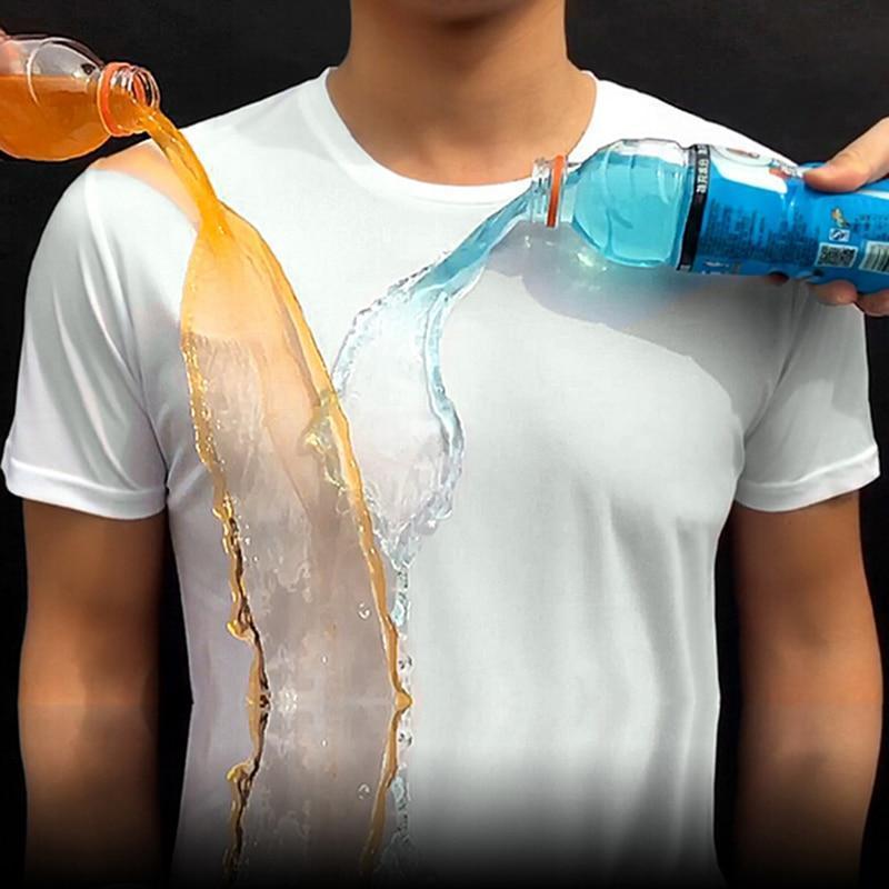 Quick-drying Waterproof Anti-fouling T-shirt Couple Half Sleeve Bottoming Shirt Men dealsniper-net