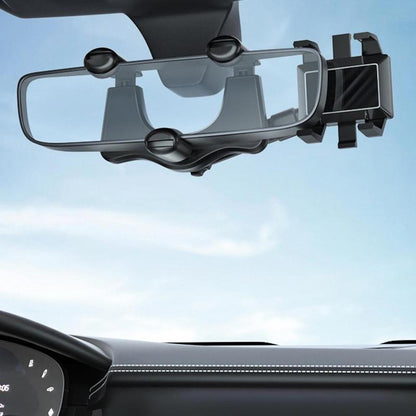 Rearview Mirror Phone Holder For Car Rotatable And Retractable