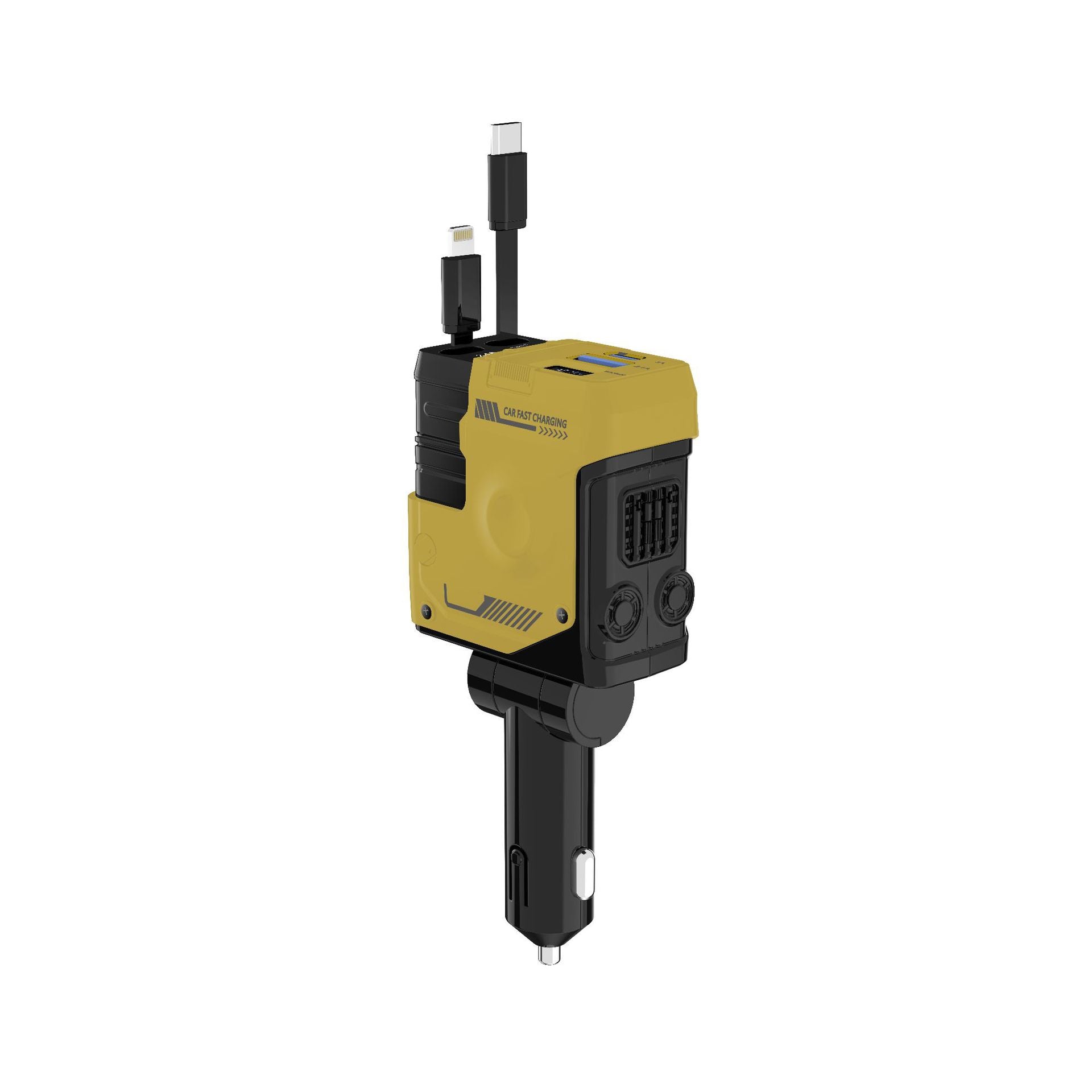 Car Charger Fast Charging And Retractable Four-in-one Vehicle dealsniper-net