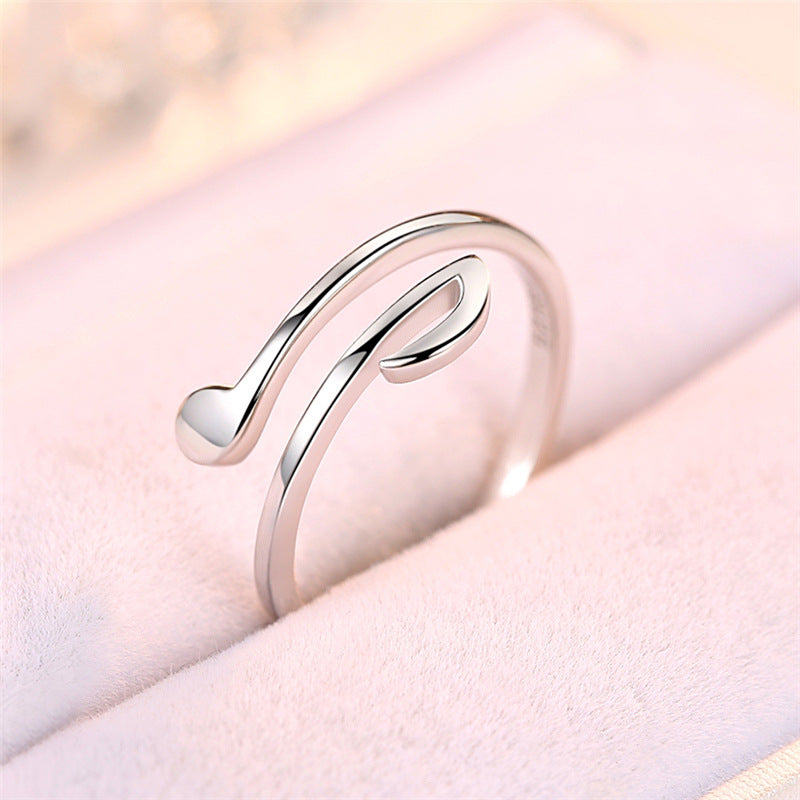 Luxury Jewelry Adjustable Music Rings Jewelry dealsniper-net Silver 1pc