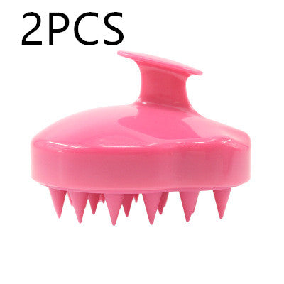 Silicone Brush To Clean The Scalp And Massage The Blood Meridians Beauty DealSniper.net Red2PCS