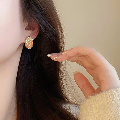 New Minimal Sea Crystal Stud Earrings For Women Jewelry Gym From House