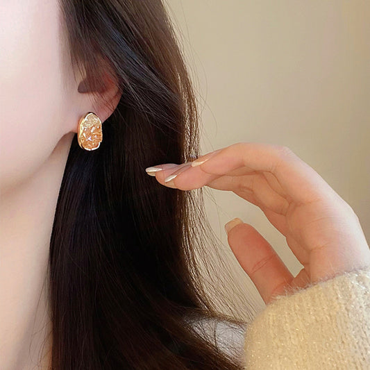 New Minimal Sea Crystal Stud Earrings For Women Jewelry Gym From House
