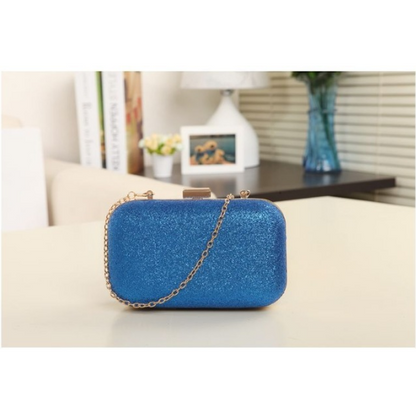 Women Handbag Evening Bags For Party New Women Chain Shoulder Bag Ladies Fashion Gold Clutch Box Bag Women Messenger Women dealsniper-net Navy Blue Style2