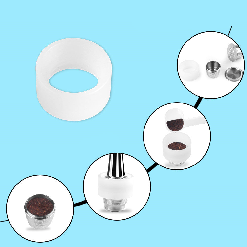 Stainless Steel Reusable Nespresso Refillable Coffee Capsule Pod Filter Kitchen DealSniper.net Powder filler
