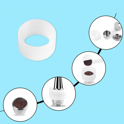 Stainless Steel Reusable Nespresso Refillable Coffee Capsule Pod Filter Kitchen DealSniper.net Powder filler