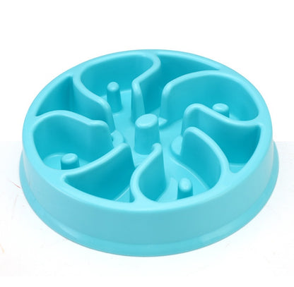 Anti-choke Bowl Plastic Dog Bowl Healthy Feeder Pets dealsniper-net Blue C