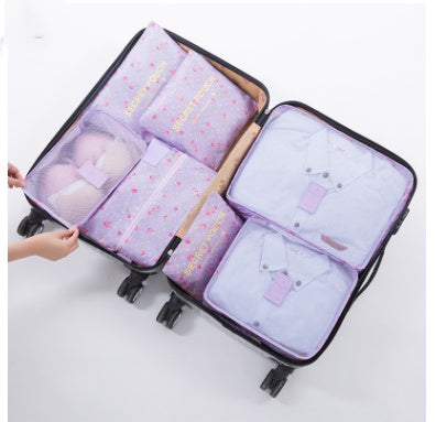 Durable Waterproof Nylon Packing Cube Travel Organizer Bag Women dealsniper-net Cherry purple