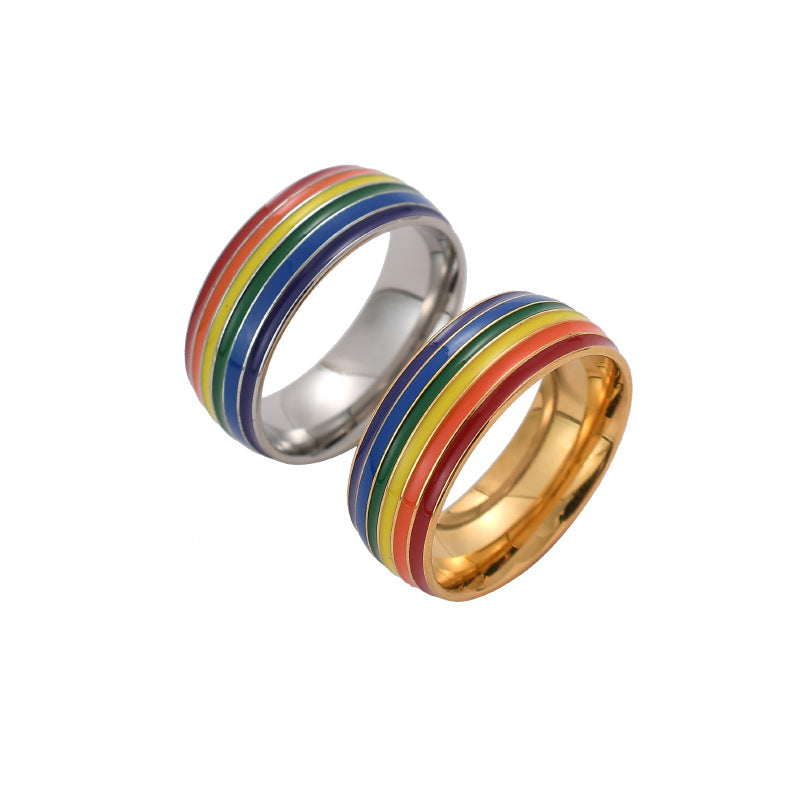 Fashion Rainbow Pride Stainless Steel Friendship Jewelry Jewelry Gym From House