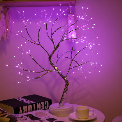 LED Tree Lights Decorate Bedroom Decorative For Birthday Gifts Home Decor dealsniper-net Pink light 108Lamp