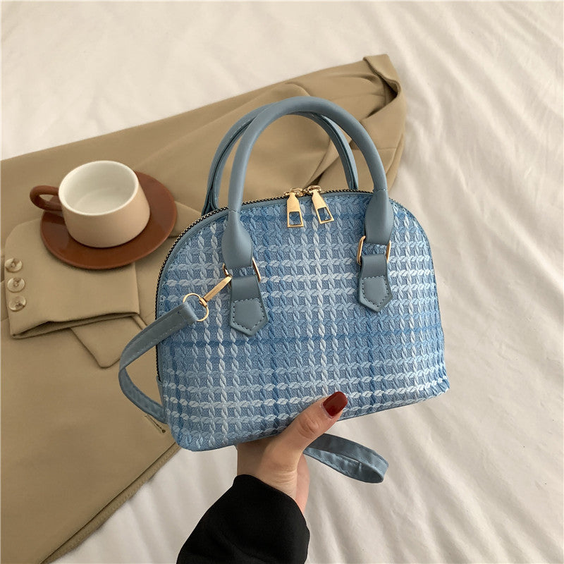Fashionable Simple New Western Style Shoulder Messenger Bag Women Gym From House Blue