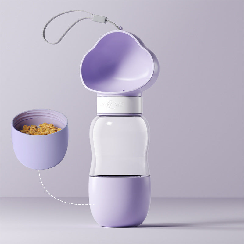 New Go Out Water Cup Portable Walking Dog Drinking Water Pet Supplies Deals DealSniper.net Clouds purple Drinking water and feeding