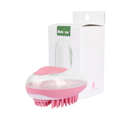 Dog Cat Bath Brush 2-in-1 Pet SPA Massage Comb Soft Silicone Pets Pets dealsniper-net Pink