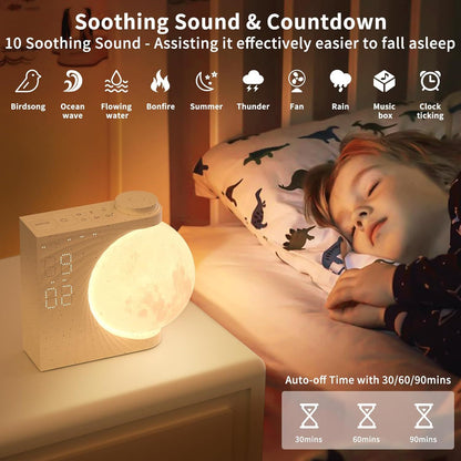 Colorful Atmosphere Moon Light Clock Wake Up Light Breathing Light Home Decor Gym From House