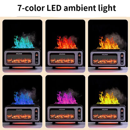 New Design Ultrasonic Flame Humidifier Simulated Fireplace House DealSniper.net