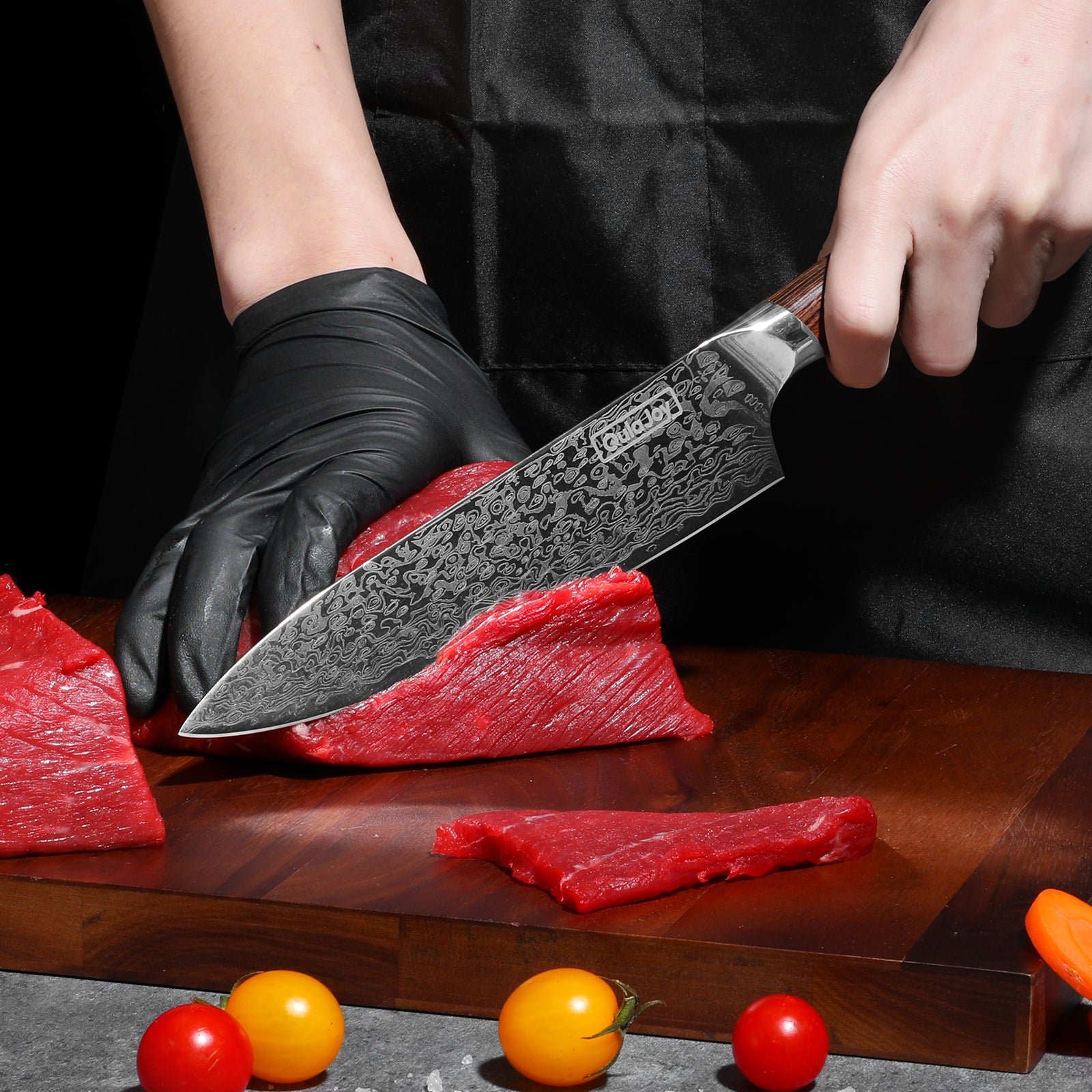 Qulajoy Japanese Chef Knife Kitchen Knife High Carbon German Steel Cooking Knives Damascus Pattern Japanese Knife With Ergonomic Handle For Home Kitchen Outdoor Kitchen DealSniper.net