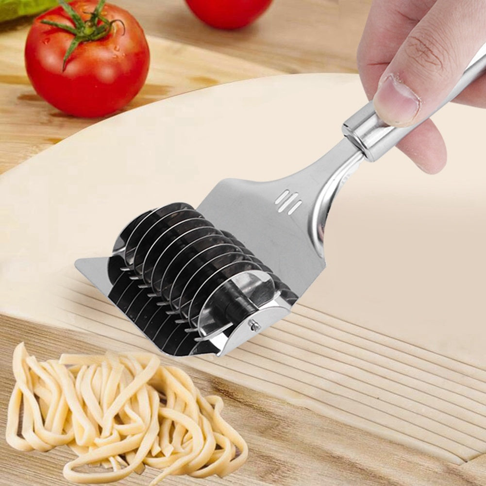 Stainless Steel Noodle Lattice Roller Dough Cutter