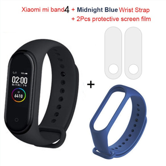 Global Version Xiaomi mi band 3 Fitness Tracker Smart Bracelet Jewelry Gym From House Bande 4+blue