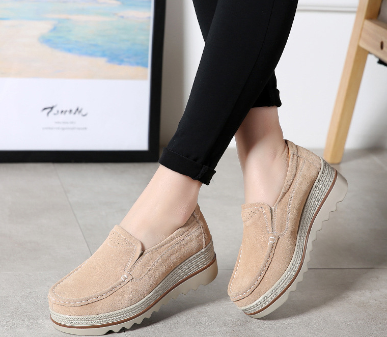 Womens Breathable Suede Slip On Sneakers Women dealsniper-net