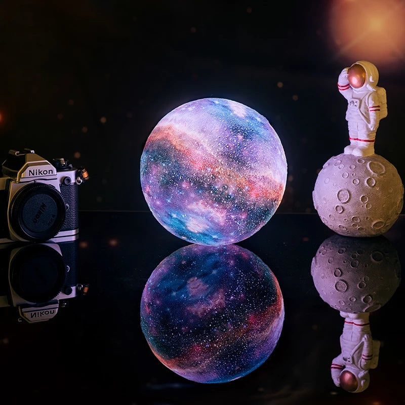 LED USB Star Galaxy Moon Lamp Stand Remote 3D Bedroom Home Decor DealSniper.net