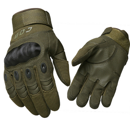 Tactical Gloves Army Military Men Gym Fitness Riding Half Finger Rubber Knuckle Protective Gear Male Tactical Gloves Men dealsniper-net Army green L A