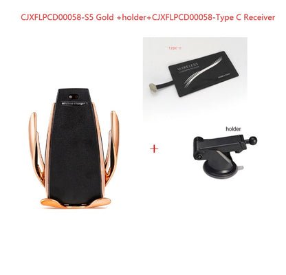 S5 Car Wireless Charging Mobile Phone Bracket Vehicle DealSniper.net C Set