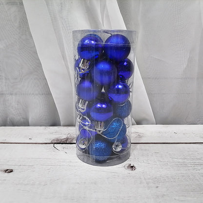 Christmas Decoration Shiny Matte Christmas Ball Holidays DealSniper.net 6cm Blue