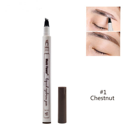 Waterproof Natural Eyebrow Pen Four-claw Eye Brow Tint Beauty dealsniper-net Chestnut