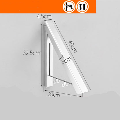 Punch-free Space Aluminum Foldable Invisible Folding Retractable Wall Hanger