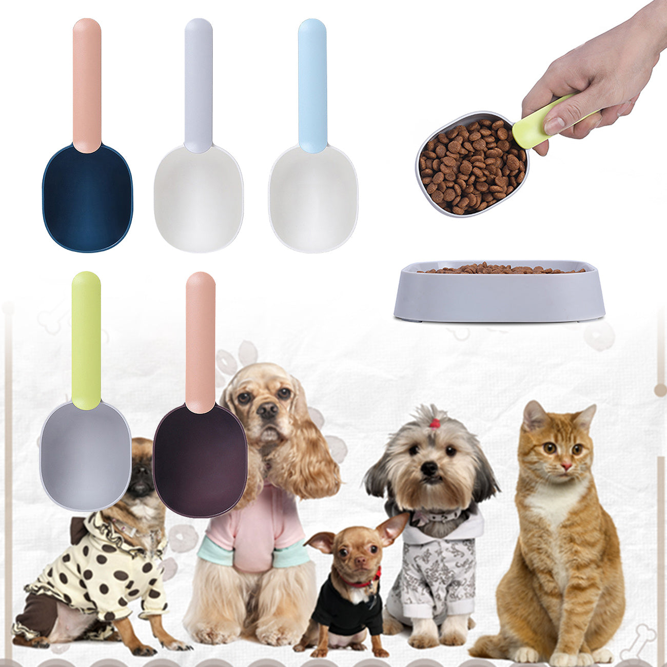 Pet Food Scoop With Ergonomic Bag Clip Handle Pets Gym From House