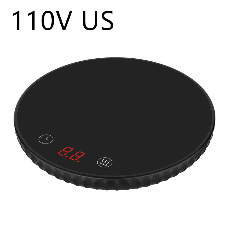 Electric Waterproof Touch Cup Warmer Heating Mat Pad Heater Kitchen DealSniper.net Black 110V US