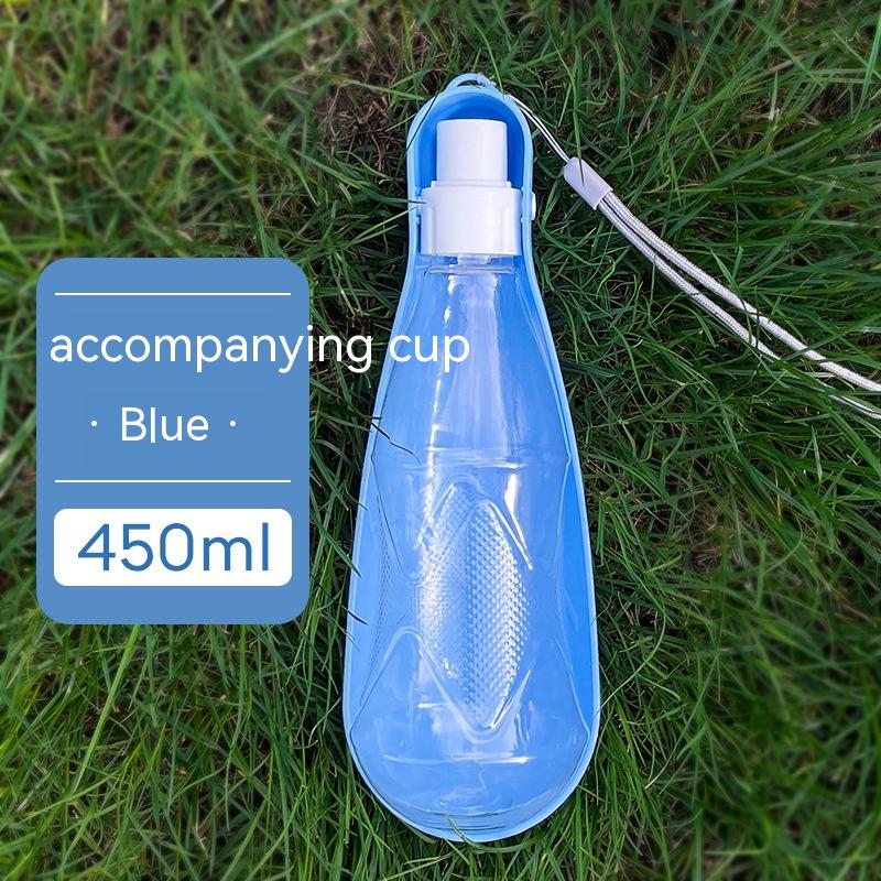 Water Cup Outdoor Portable Folding Dog Water Bottle Pets dealsniper-net Blue 450ml