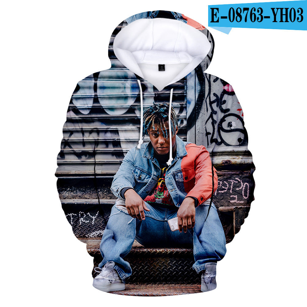 Hip-hop singer Juice Wrld 3D Hoodie Men DealSniper.net Q 3XL