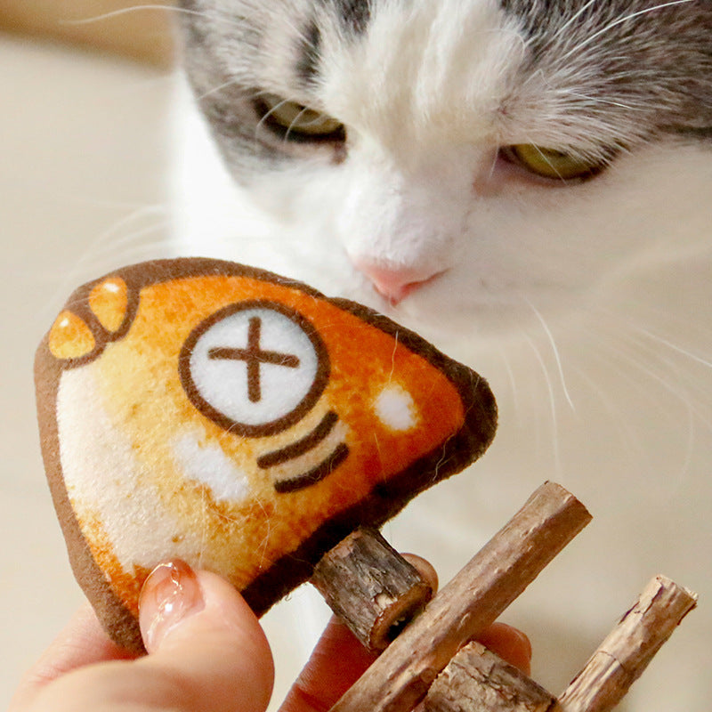Cat Fishbone Wood Simulation Molar Toy Pet Products Pets Gym From House