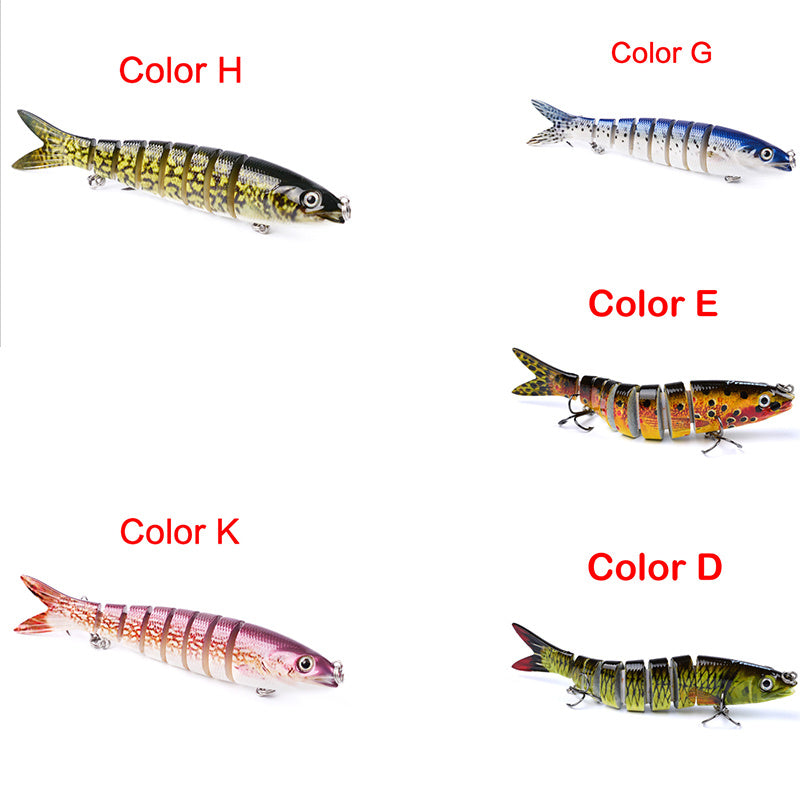 Pike Fishing Lures Artificial Multi Jointed Sections Hard Bait