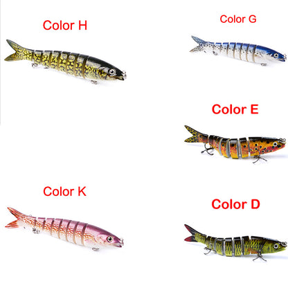 Pike Fishing Lures Artificial Multi Jointed Sections Hard Bait