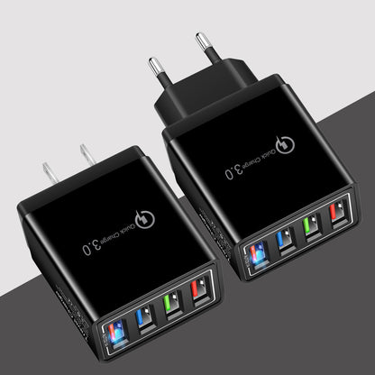 USB Charger Quick Charge 3.0 4 Phone Adapter Electronics DealSniper.net EU Full black Q1pc